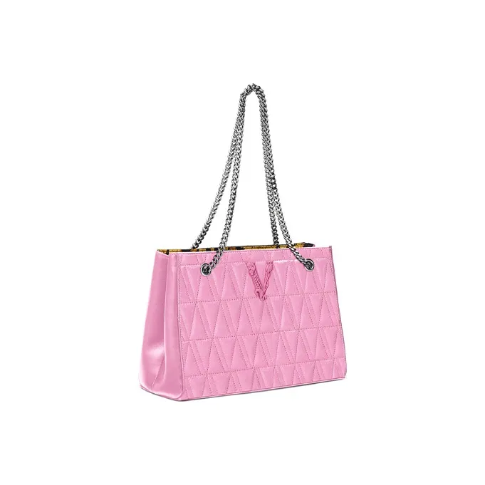 VERSACE VERSACE Leather Tote Bag Shopping Bag Chain Bag Handbag Shoulder Bag Women's Bright Pink-1