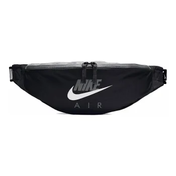 Nike Polyester Crossbody Bag, Fanny Pack Regular Unisex Black Gray