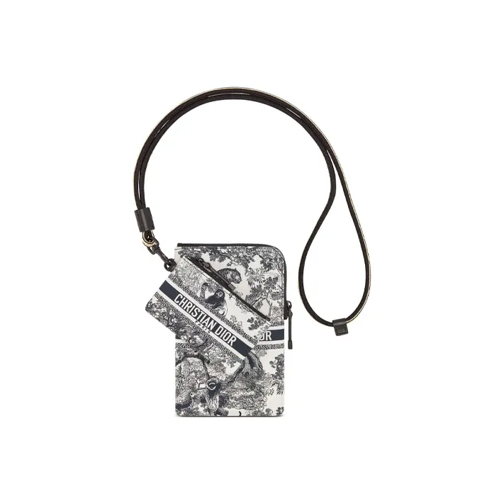 DIOR DiorTravel Technical Fabric Cell Phone Pouch Coin Purse Clutch Regular Women's Blue-0