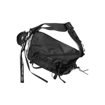 VAOPER Nylon Messenger Bag Shoulder Bag Crossbody Bag Large Size Men's Black