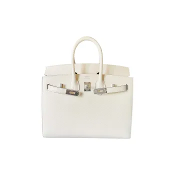 HERMES Birkin Epsom Leather Birkin Bag Handbags Women's I2 Nata Cream White