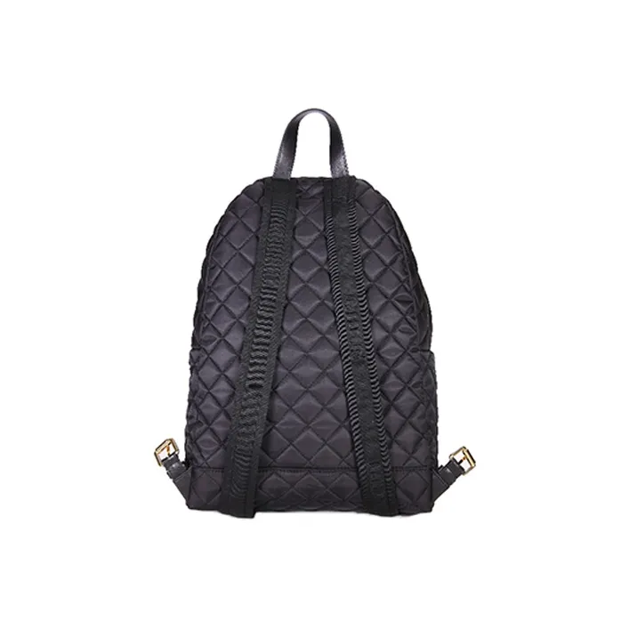 MOSCHINO Nylon Fabric Backpack Regular Women's Black Gold-4