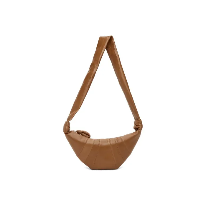 Lemaire Croissant Series Lambskin Croissant Bag, Shoulder Bag, Crossbody Bag Small Size Women's Brown-0