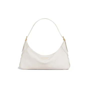 CELINE Romy Collection Soft Cowhide Shoulder Bag Handbag Medium Size Women's Ecru