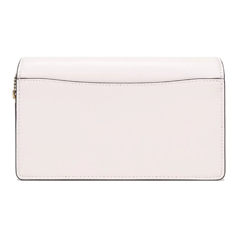 COACH Aster Leather Chain Bag, Shoulder Bag Trumpets Women's Chalk White-3