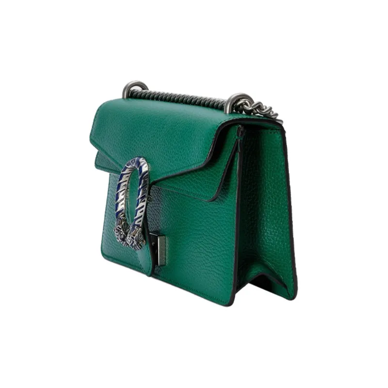 GUCCI Dionysus Leather Shoulder Bag, Crossbody Bag Trumpets Women's Green-1