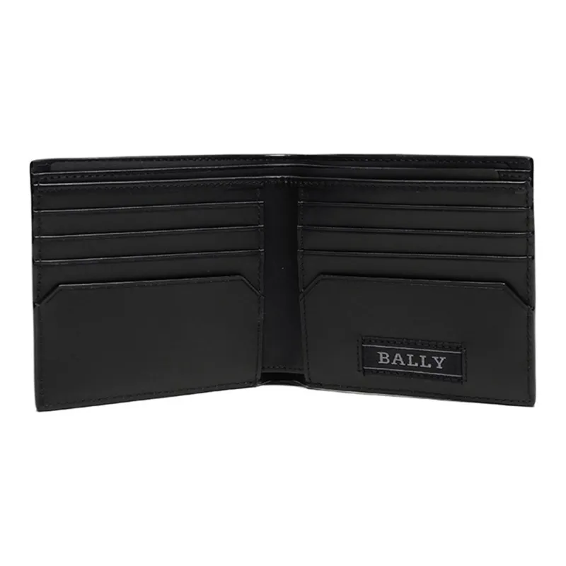 BALLY Cow Leather Wallet Men's Black-4