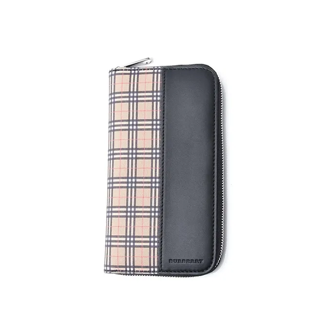 Burberry Cow Leather Clutch Small Size Men's Black-0