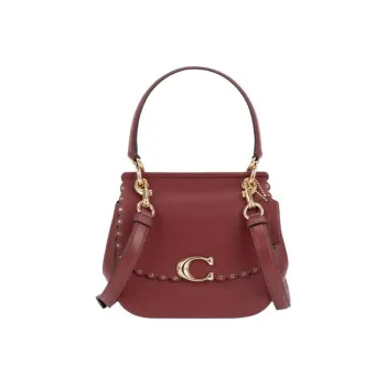 COACH Celia Cow Leather Shoulder Bag, Crossbody Bag Small Size Women's Cherry Red