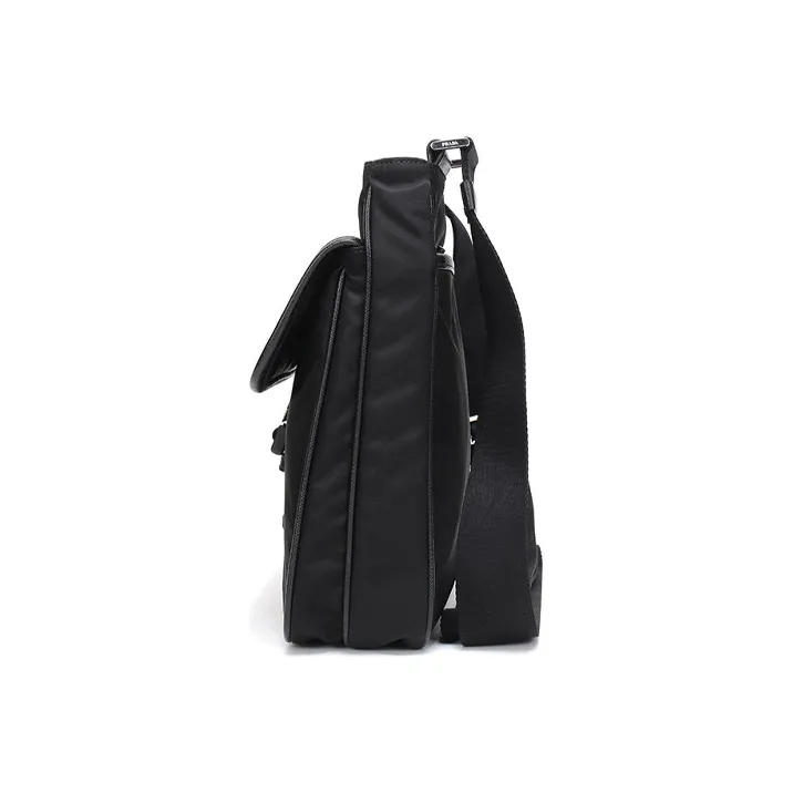 PRADA Nylon Fabric Messenger Bag Shoulder Bag Crossbody Bag Men's Black-4
