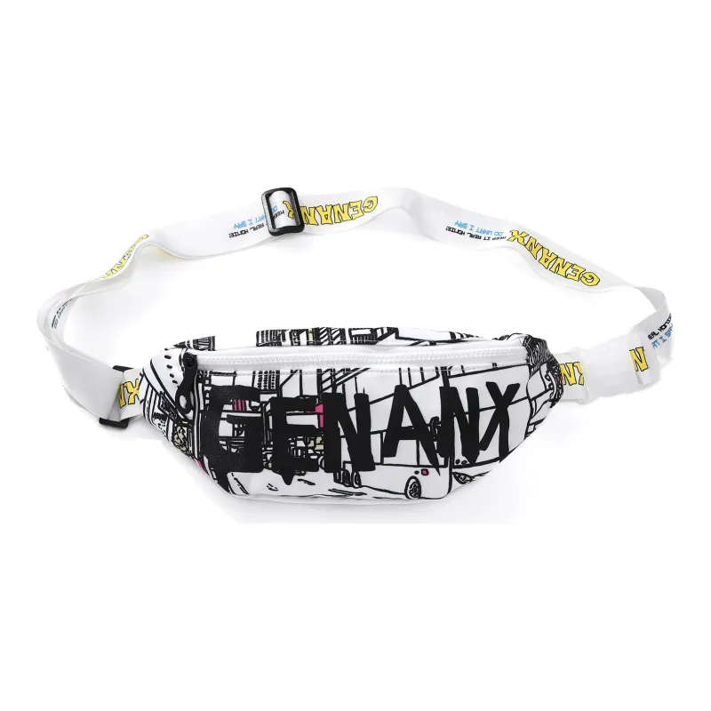 GENANX Fanny Packs Black/White-1
