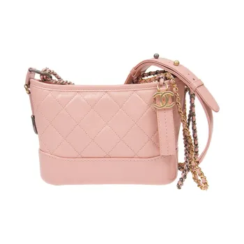 CHANEL Gabrielle Calfskin Hobo Bag, Handbag, Shoulder Bag, Crossbody Bag Small Size Women's Light Pink