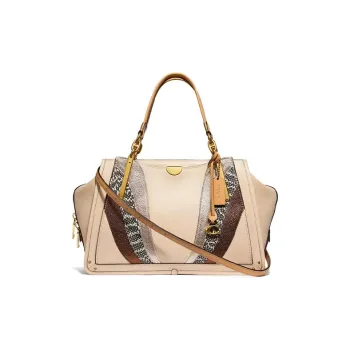 COACH Dreamer Leather Crossbody Bag Shoulder Bag Handbag Large Size Women's Mixed Ivory White