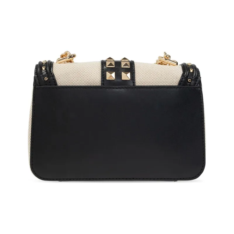 MICHAEL KORS Soho Canvas With Leather Crossbody Bag, Shoulder Bag Women's Black & White-2