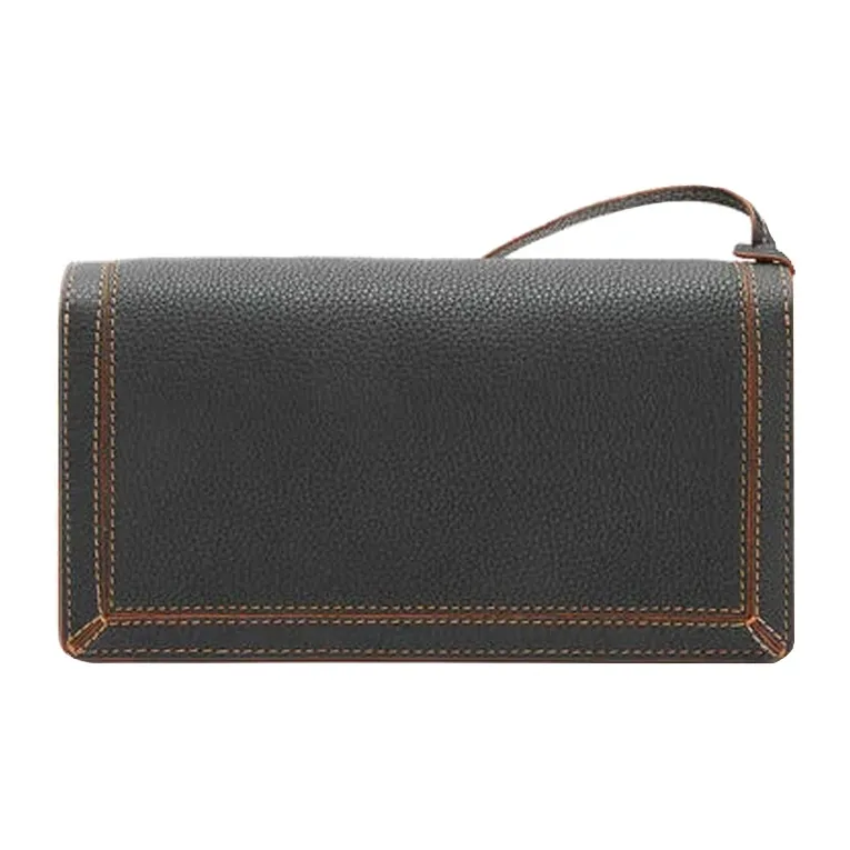 LOEWE Grain Calfskin Shoulder Bag Women's Black-2