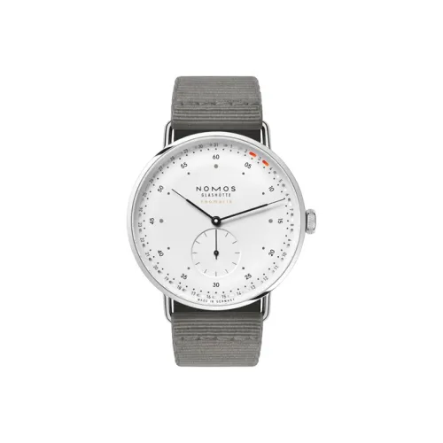 NOMOS METRO Collection Automatic Mechanical Movement Men's Watches Watch White Dial Stainless Steel Case Fabric Strap