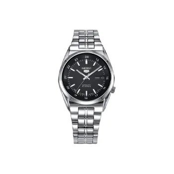 SEIKO Seiko5 Collection Mechanical Movement Stainless Steel Strap Watch Men's Watches Black Dial