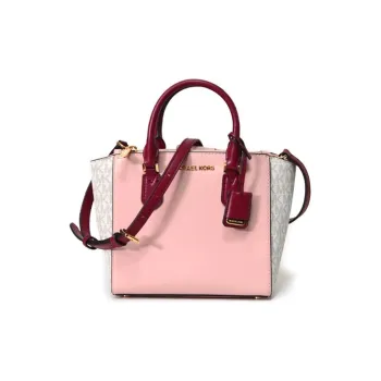 MICHAEL KORS Carolyn Crossbody Bags Handbags Women's Light Monogram & Pink & Burgundy