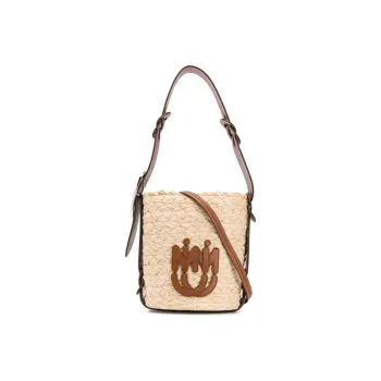 MIU MIU Leather Shoulder Bag Women's Brown