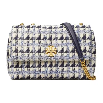 TORY BURCH Kira Tweed Shoulder Bag Crossbody Bag Regular Women's Blue White