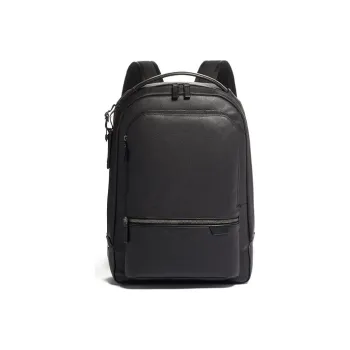 TUMI Leather Backpack Men's Black
