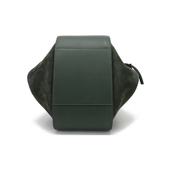 LOEWE Hammock Cow Leather Hammock Bag, One Shoulder Handbag Women's Vintage Green-5