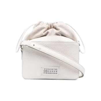 Maison Margiela Cowhide Leather Portable Crossbody Bag Shoulder Bag Women's White