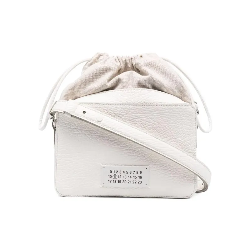 Maison Margiela Cowhide Leather Portable Crossbody Bag Shoulder Bag Women's White-0