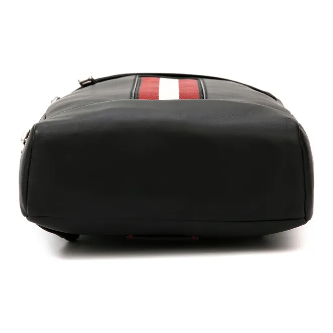 BALLY Cow Leather Sling Bag Handbag Shoulder Bag Crossbody Bag Men's Black-4