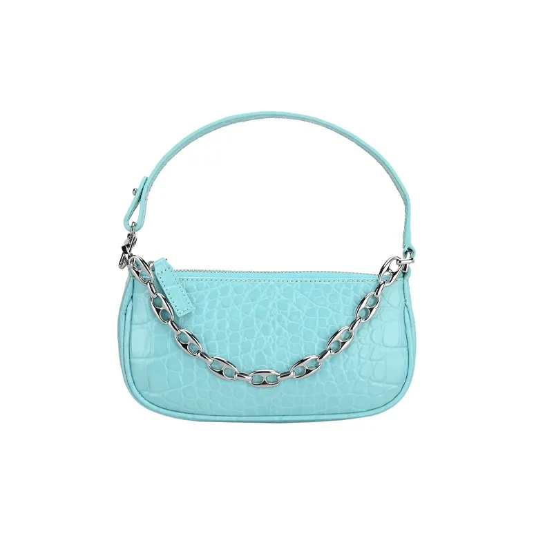 By Far Mini Rachel Leather Handbag Mini Women's Aqua Blue-0