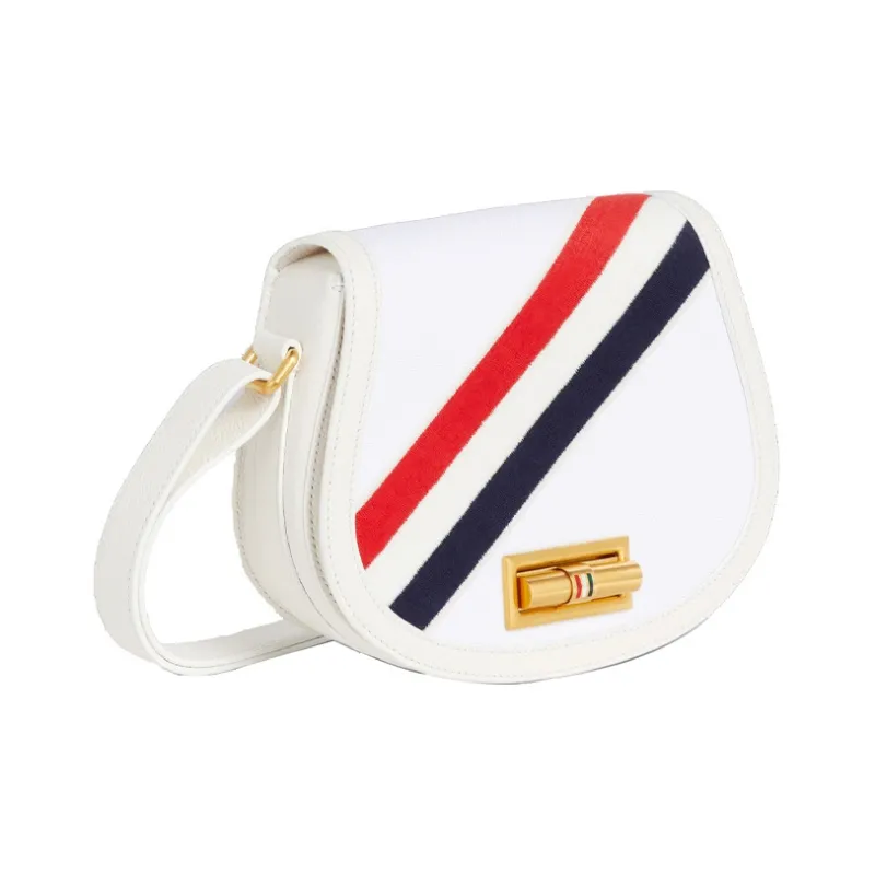 THOM BROWNE Diagonal Stripe Small Shoulder Bag-1