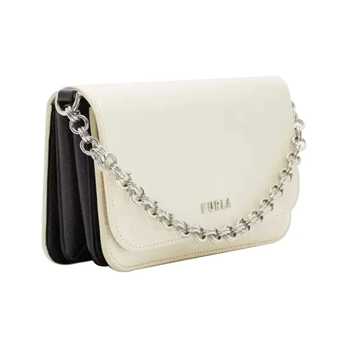 Furla Splendida Cow Leather Hobo Shoulder Bag, Crossbody Bag Regular Women's Snow-1
