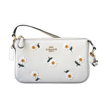 COACH Nolita Leather Pochette, Shoulder Bag, Clutch, Handbag Trumpets Women's White