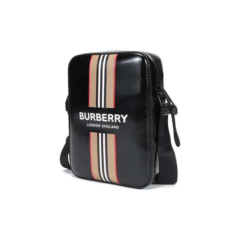 Burberry Coated Canvas Crossbody Bag, Shoulder Bag Men's Black-1