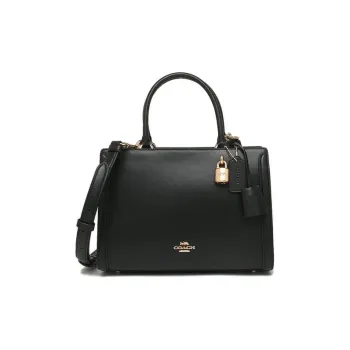 COACH Zoe Calfskin Small Square Bag Lockhead Bag Handbag Shoulder Bag Crossbody Bag Medium Size Women's Black