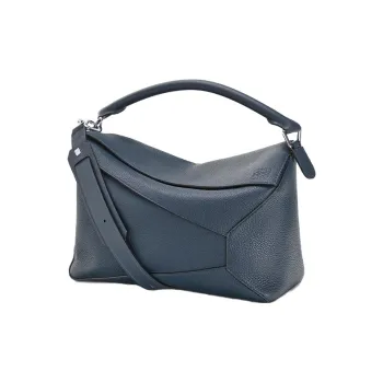 LOEWE Puzzle Cow Leather Shoulder Bag Crossbody Bag Large Size Men's Ocean