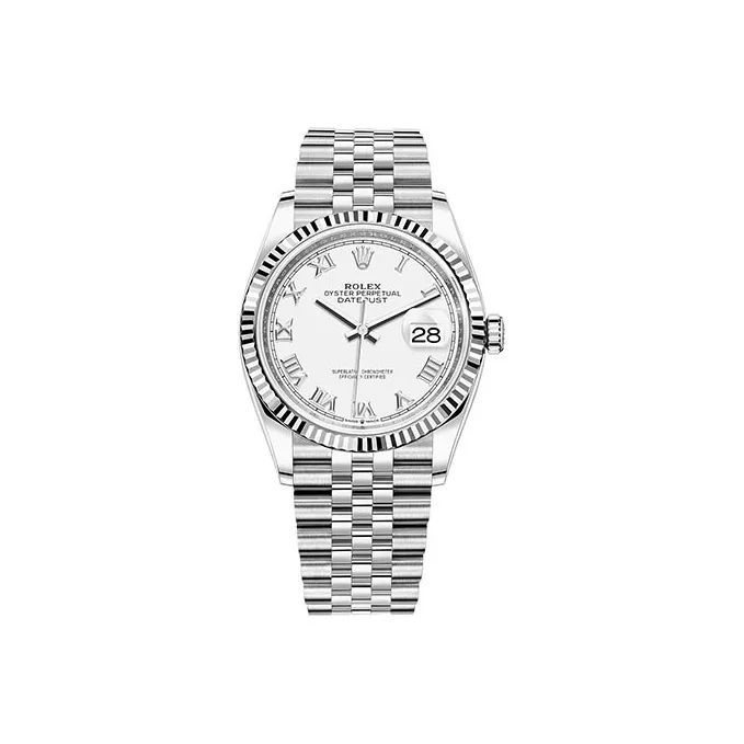 ROLEX Log Series Automatic Mechanical Movement Unisex Watch 36mm White Dial-0