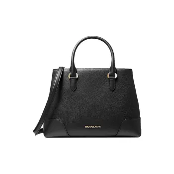 MICHAEL KORS MK Crosby Leather Handbag Shoulder Bag Crossbody Bag Women's Black