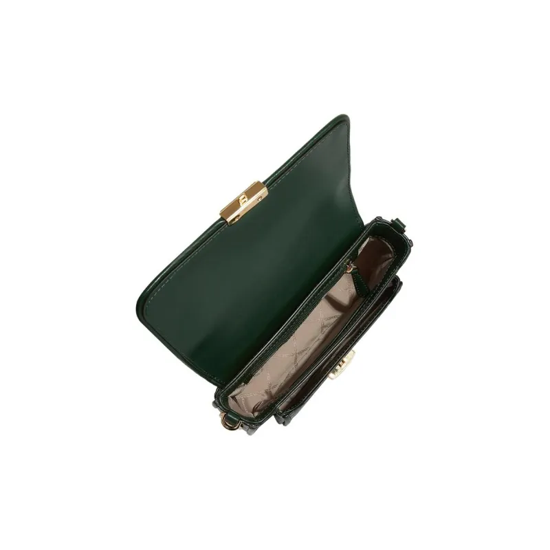 MICHAEL KORS Bradshaw Polyester Crossbody Bag Women's Dark Brown & Green-1