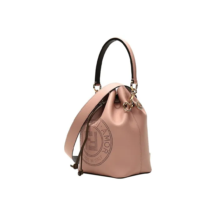 FENDI Mon Tresor Calfskin Bucket Bag Handbag Shoulder Bag Crossbody Bag Small Size Women's Dark Pink-1