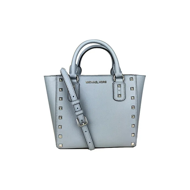 MICHAEL KORS Sandrine Leather Handbag Shoulder Bag Crossbody Bag Women's Light Blue-0