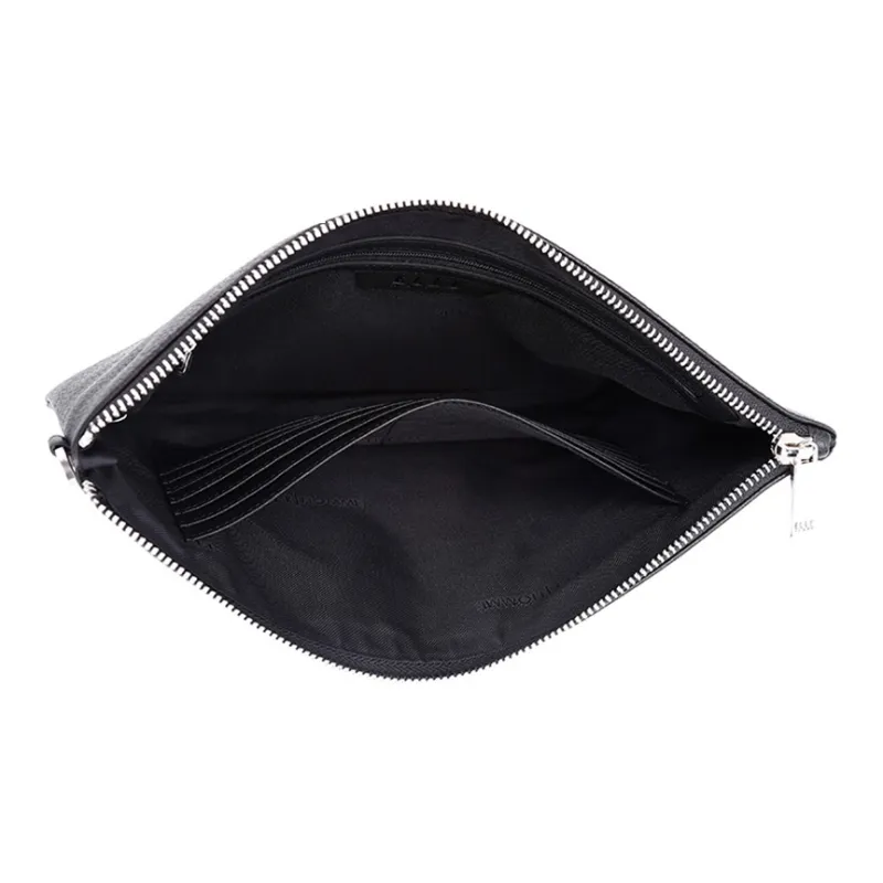 ELLE HOMME Cow Leather Envelope Bag Crossbody Bag Clutch Regular Men's Black-4