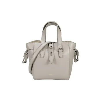 Furla Textured Calfskin Tote Bag Shopping Bag Handbag Crossbody Bag Mini Women's Marble Gray