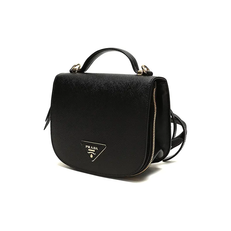 PRADA Cow Leather Backpack Handbag Shoulder Bag Women's Black-1