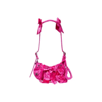 Balenciaga Le Cagole Polyamide Handbags Shoulder Bags Small Size Women's Pink