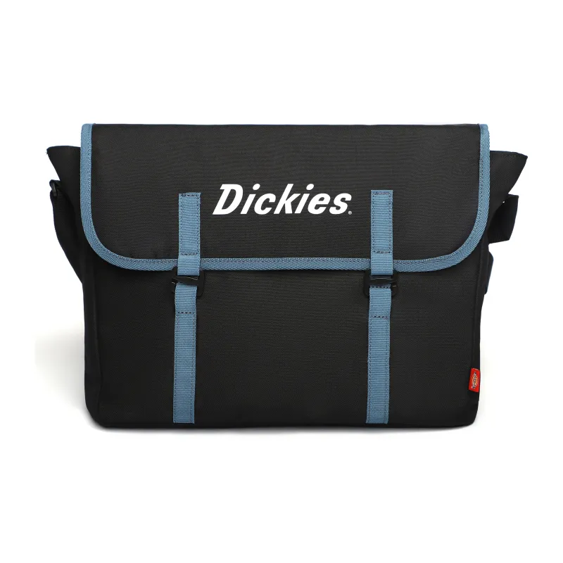 Dickies Polyester Messenger Bag Shoulder Bag Crossbody Bag Large Size Unisex Black-0