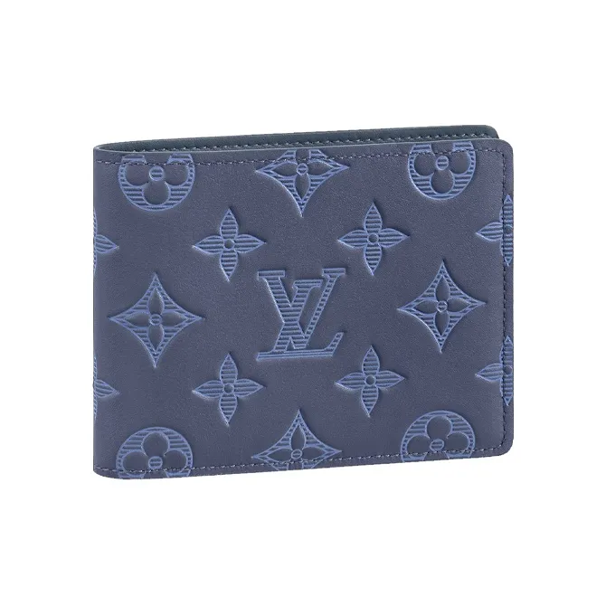 LOUIS VUITTON Multiple Wallet Monogram Shadow Navy Blue-1