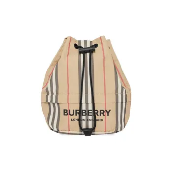 Burberry Logo Print Icon Stripe Drawcord Pouch 'Archive Beige'