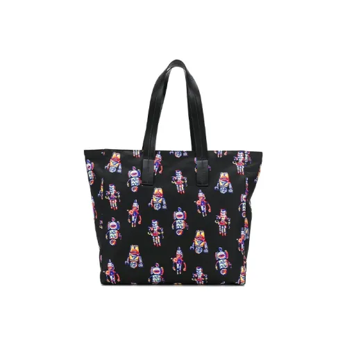 PRADA Nylon Fabric Handbag Men's Black