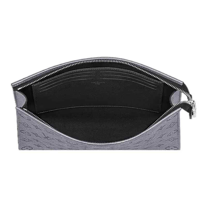 LOUIS VUITTON Pochette Voyage Mm Monogram Gunmetal Gray-4